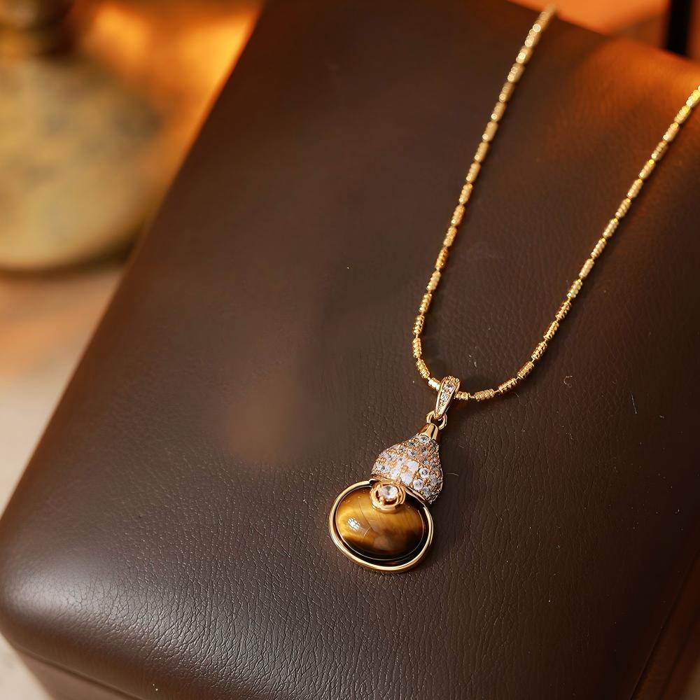 Tiger's Eye Gourd Pendant summerwins,summerwins