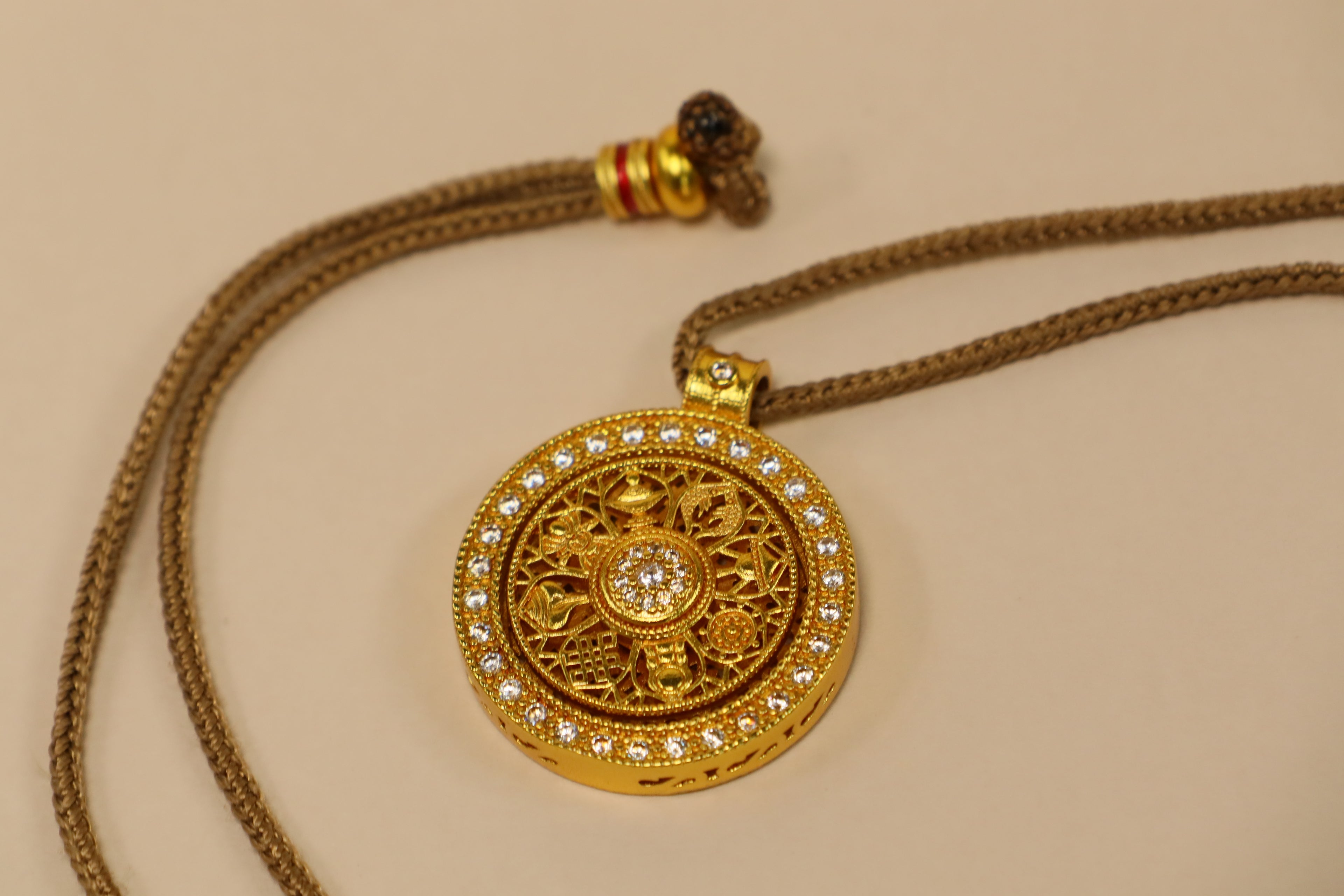 Eight Treasures Compass Pendant