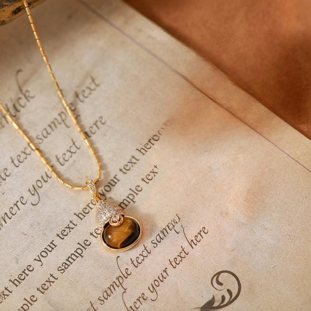 Tiger's Eye Gourd Pendant summerwins,summerwins