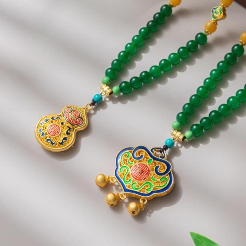Green Agate Sweater Chain (Ruyi Style)